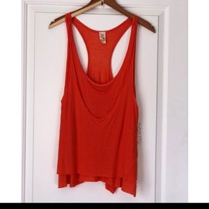 Coral Free People Criss Cross Tank